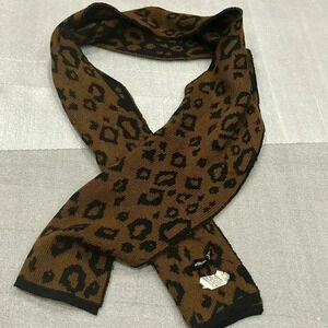 [9*66”] Morgan Taylor Leopard Pattern Double sided  Wool Blend scarf